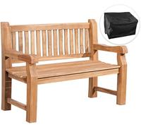 CLP Banc en Teck 120 cm avec Housse de Protection I Banc en Teck avec Housse de Protection I Banc en Bois en différentes Variations avec Housse de Protection | Contenu du Set Jackson