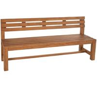 CLP Banc en Teck Augusta I Banc en Bois résistant aux intempéries avec Dossier I Banc de Jardin Stable en Teck Massif, Couleur:Teck, Taille:240 cm