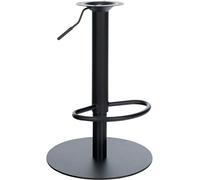 CLP Bâti de Tabouret de Bar Lourd I Colonne de Chaise de Bar réglable en Hauteur I 10 X 10 CM Distance Entre Les Trous I DIY Tabouret de Bar avec Plaque de Base Lourde, Couleur:Noir