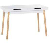 CLP Bureau Porto I Table de Bureau avec 2 tiroirs et Grand Plan de Travail I Table en Bois Moderne, Taille:110 cm