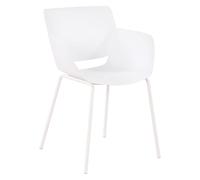 CLP Chaise Alpena I Chaise d'extérieur Absolument résistante aux intempéries et aux UV I Structure de la Chaise en Acier revêtu par Poudre, Couleur:Blanc