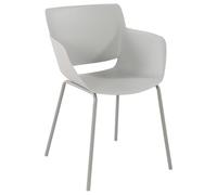 CLP Chaise Alpena I Chaise d'extérieur Absolument résistante aux intempéries et aux UV I Structure de la Chaise en Acier revêtu par Poudre, Couleur:Gris Clair