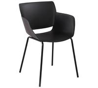 CLP Chaise Alpena I Chaise d'extérieur Absolument résistante aux intempéries et aux UV I Structure de la Chaise en Acier revêtu par Poudre, Couleur:Noir