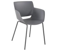 CLP Chaise Alpena I Chaise d'extérieur Absolument résistante aux intempéries et aux UV I Structure de la Chaise en Acier revêtu par Poudre, Couleur:Gris foncé
