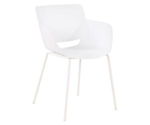 CLP Chaise Alpena I Chaise d'extérieur Absolument résistante aux intempéries et aux UV I Structure de la Chaise en Acier revêtu par Poudre, Couleur:Blanc