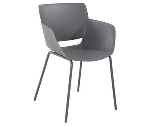 CLP Chaise Alpena I Chaise d'extérieur Absolument résistante aux intempéries et aux UV I Structure de la Chaise en Acier revêtu par Poudre, Couleur:Gris foncé
