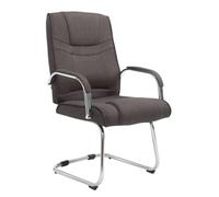 Chaise visiteur Attila tissu , Gris foncé