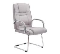 Chaise visiteur Attila tissu , Gris