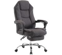 CLP Chaise de Bureau Castle en Tissu I Chaise de Bureau avec Repose-Pieds I Charge maximale de 130 kg, Couleur:Gris foncé