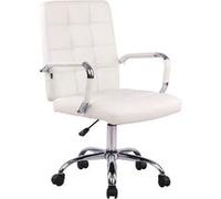 CLP Chaise de bureau Deli Pro similicuir , Blanc Blanc G