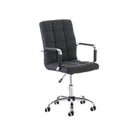 CLP Chaise de bureau Deli V2 tissu – Ergonomique, hauteur réglable, accoudoir et roulettes – Gris