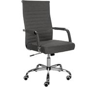 CLP Chaise de bureau Amadora – ergonomique, réglable en hauteur, pivotante 360° – Tissu gris foncé
