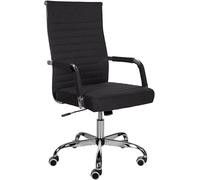 CLP Chaise De Bureau Ergonomique Amadora I Réglable en Hauteur, Chaise Pivotante Ŕ 360 Degrés I Revętement en Similicuir Ou en Tissu, Couleur:Noir, Matériel:Tissu