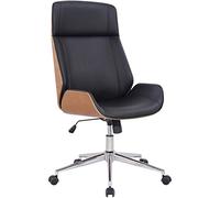 CLP Chaise de Bureau Ergonomique avec accoudoirs Varel, Chaise de Bureau avec piétement Moderne pivotant et réglable en Hauteur, Couleur:Nature/Noir