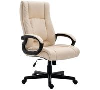 CLP Chaise de Bureau Ergonomique avec roulettes et réglage en Hauteur, Chaise de Direction réglable en Hauteur, Chaise pivotante Sparta, Couleur:crčme
