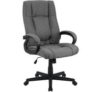 CLP Chaise de Bureau Ergonomique avec roulettes et réglage en Hauteur, Chaise de Direction réglable en Hauteur, Chaise pivotante Sparta, Couleur:Gris foncé