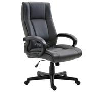 CLP Chaise de Bureau Ergonomique avec roulettes et réglage en Hauteur, Chaise de Direction réglable en Hauteur, Chaise pivotante Sparta, Couleur:Noir