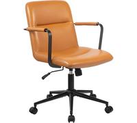 CLP Chaise de Bureau Ergonomique Hilda, réglable en Hauteur pivotante, avec mécanisme d'inclinaison et accoudoirs, revêtement Couleur:Marron