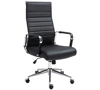 CLP Fauteuil de bureau Kolumbus en véritable cuir , Noir Noir G