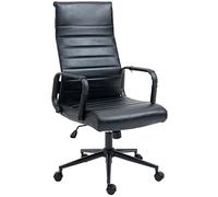 CLP Chaise de Bureau Ergonomique Kolumbus en Cuir véritable, réglable en Hauteur en continu, Charge maximale 150 kg, Couleur:Noir/Noir