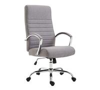 CLP Chaise de Bureau Ergonomique Valais en Tissu, Chaise pivotante Moderne réglable en Hauteur, jusqu'ŕ 136 kg, Couleur:Gris