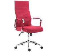 CLP Trading GmbH Chaise de bureau Kolumbus – Tissu, ergonomique, confortable – Rouge