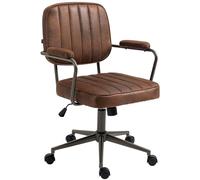 CLP Chaise De Bureau Natrona I Chaise De Bureau Ergonomique Réglable en Hauteur I Pivotant À 360 Degrés avec Fonction Bascule Rembourrée, Couleur:Cognac