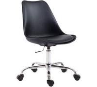 CLP Chaise de bureau Toulouse à coque en plastique , Noir Noir G