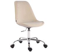 CLP Chaise de bureau Toulouse en velours , Crème Crème G