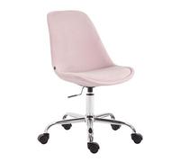 CLP Chaise de bureau Toulouse en velours , Rose