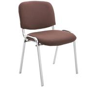 CLP Trading GmbH – Chaise visiteur Ken C Stoff – support chromé, tissu Marron