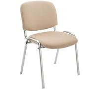 CLP Trading GmbH – Chaise visiteur Ken C – Tissu, support chromé – Crème