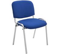 CLP Trading GmbH Chaise visiteur Ken C tissu support chromé Bleu