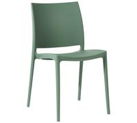 CLP Chaise de Jardin empilable et resistante aux intemperies Meton, Fauteuil avec Dossier, Resistant aux UV, Chaise exterieure en Plastique Couleur:Olive
