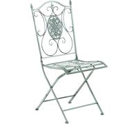 CLP Chaise De Jardin Pliable en Métal Sibell, Chaise D'Extérieur en Fer Forgé, Chaise De Terrasse/Balcon Solide Et Résistante Couleur:Vert Antique
