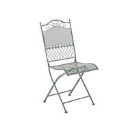 CLP Chaise de Jardin Pliante Kiran, Chaise en Metal Style Art Nouveau, Chaise de Balcon en Fer pour terrasse, Balcon et Jardin, Charme Campagne, Couleur:Vert Antique