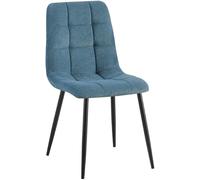 CLP Chaise de Salle à Manger Antibes I Chaise de Cuisine avec revêtement en Velours côtelé surpiqué I Peut Supporter jusqu'à 150 kg, Couleur:Bleu