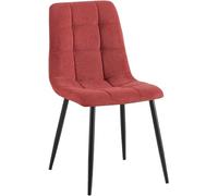 CLP Chaise de Salle à Manger Antibes I Chaise de Cuisine avec revêtement en Velours côtelé surpiqué I Peut Supporter jusqu'à 150 kg, Couleur:Bordeaux