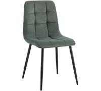 CLP Chaise de Salle à Manger Antibes I Chaise de Cuisine avec revêtement en Velours côtelé surpiqué I Peut Supporter jusqu'à 150 kg, Couleur:Vert