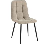 CLP Chaise de Salle à Manger Antibes I Chaise de Cuisine avec revêtement en Velours côtelé surpiqué I Peut Supporter jusqu'à 150 kg, Couleur:Taupe
