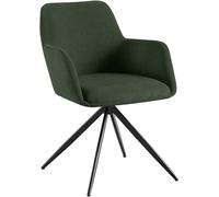CLP Chaise de Salle à Manger Cord, Chaise rembourrée Olema, Chaise de Cuisine pivotante 180° mécanisme de pivotement Couleur:Vert