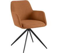 CLP Chaise de Salle à Manger Cord, Chaise rembourrée Olema, Chaise de Cuisine pivotante 180° mécanisme de pivotement Couleur:Orange
