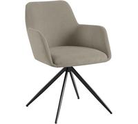 CLP Chaise de Salle à Manger Cord, Chaise rembourrée Olema, Chaise de Cuisine pivotante 180° mécanisme de pivotement Couleur:Taupe