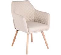 CLP Chaise de salle à manger Gent Tissu , Crème/Nature Crème