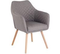 CLP Chaise de salle à manger Gent Tissu , Gris/Nature Gris