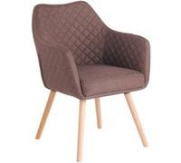 CLP Chaise de salle à manger Gent Tissu , Marron/Nature Marron G