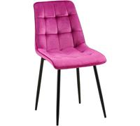 CLP Chaise de Salle à Manger Gifford I Chaise rembourrée avec revêtement en Velours I Chaise de Cuisine avec Dossier Couleur:Violet;Matériel:Velours