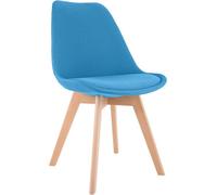 CLP Chaise de Salle à Manger Linares rembourrée, Chaise de Cuisine avec Dossier, Structure en Bois de hêtre, Patins de Protection Couleur:Turquoise;Matériel:Tissu