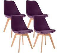 Lot de 4 chaises Linares - Velours