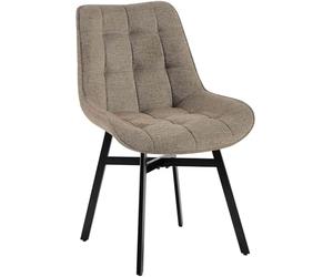 CLP Chaise de Salle à Manger rembourrée avec Dossier Colby, Chaise de Cuisine avec revêtement capitonné, supporte jusqu'à 140 kg | Couleur Taupe Matériel Tissu